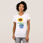 Tournesol Dans Un T-shirt Femme Pot (Devant entier)