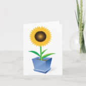 Tournesol Dans Une Carte Pot Note (Devant)