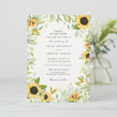 Tournesol d'automne et Faire-part de mariage de ve (Debout devant)