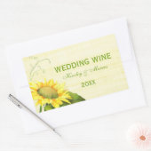 Tournesol de Posh + Mariage  Étiquette bouteille d (Enveloppe)