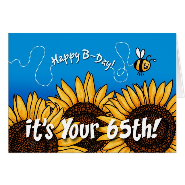 tournesol de traînée d'abeille - 65 années (Devant horizontal)