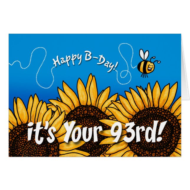 tournesol de traînée d'abeille - 93 années (Devant horizontal)