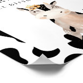 Tournesol de vache Affiche de bienvenue d'annivers (Coin)