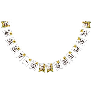 Tournesol de vache Baby Q Barbecue Drapeaux à soud