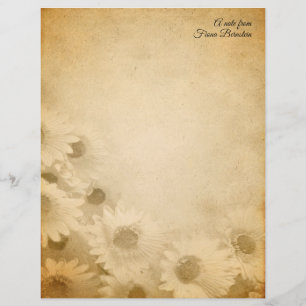 Tournesol défraîchi, papier à lettres personnalisé