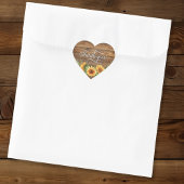 Tournesol en bois rustique Merci ! Autocollant