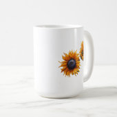 Tournesol en fleur 15 oz Mug classique (Devant droit)