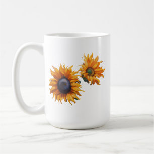 Tournesol en fleur 15 oz Mug classique