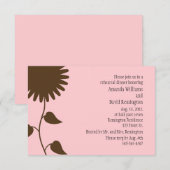 Tournesol en rose Dîner de répétition Invitation (Devant / Derrière)