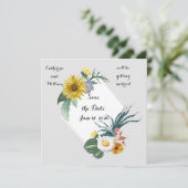 Tournesol Enregistrer la date Mariage Faire-part (Debout devant)