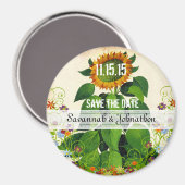 Tournesol Enregistrer la date Mariage Magnet (Recto/Verso)