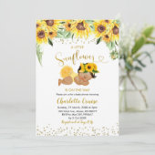 Tournesol est sur le chemin Baby shower Invitation (Debout devant)