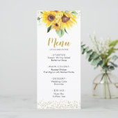 Tournesol est sur le chemin Baby shower Menu (Debout devant)