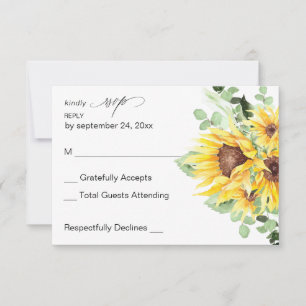 Tournesol et Eucalyptus MOD Floral no Repas RSVP