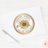 Tournesol et Miel d'abeille Étiquette Gold Dotée B (Enveloppe)