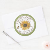 Tournesol et miel d'abeille Étiquette Sage Dotée B (Enveloppe)