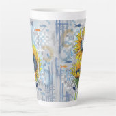 Tournesol et rêves Grosse Mug Latte (Devant)