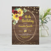 Tournesol et Rose Rustique 40e invitation annivers (Debout devant)