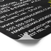 Tournesol et tableau noir, publicité fleuriste (Coin)