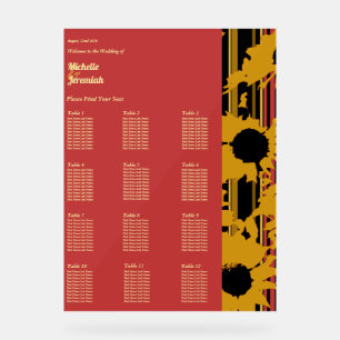 Tournesol Été Or Rouge Mariage 12 Tableau Graphiqu