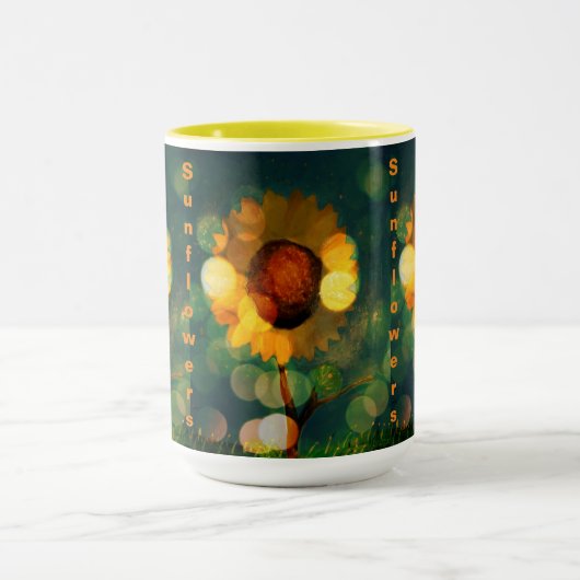 Tournesol étinceler café Mug (Centre)