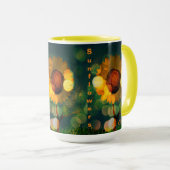 Tournesol étinceler café Mug (Devant droit)