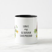 Tournesol Eucalyptus Allemand Berger Chien Mug (Centre)