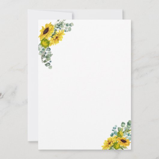 Tournesol Eucalyptus Essayons cette carte encore (Dos)