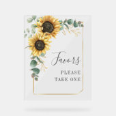 Tournesol Eucalyptus Faveurs de mariage (Recto)