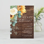 Tournesol | Faire-part Wood Elopement (Debout devant)