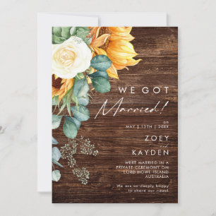 Tournesol   Faire-part Wood Elopement