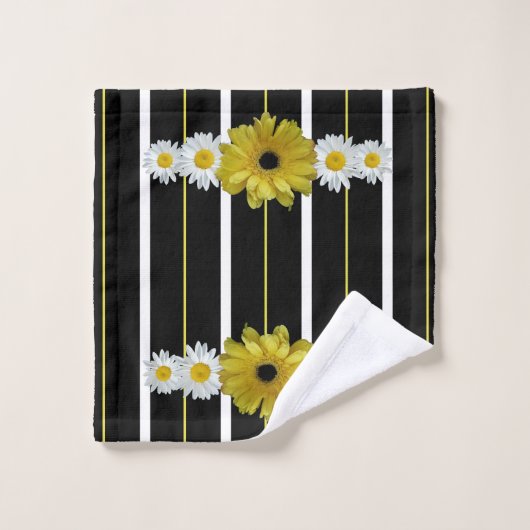 Tournesol, Faisceaux Et Rayures (Gant de toilette)