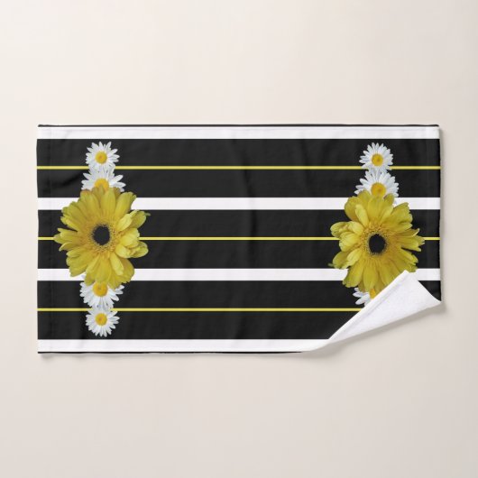 Tournesol, Faisceaux Et Rayures (Serviette à main)