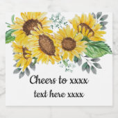 tournesol, fête fleurie étiquette (Étiquettes simples)