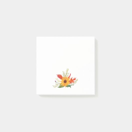 Tournesol, Feuilles d'automne, Notes post-it de l' (Devant)