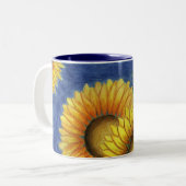 Tournesol Fleur Café Mug Cadeau Anniversaire (Devant gauche)