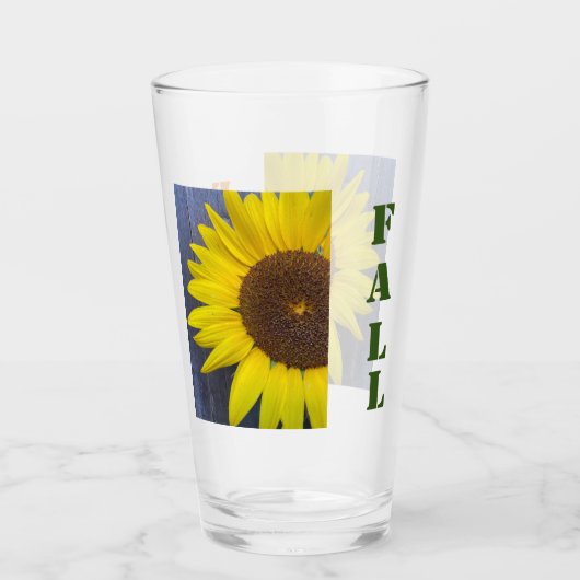 Tournesol Fleur de fond verre de bière (Devant)