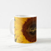 Tournesol Fleur florale Mug (Devant gauche)