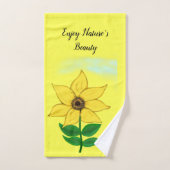 Tournesol Fleur Violette Fleur Rose Jaune (Serviette à main)