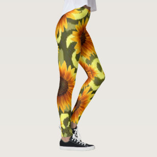tournesol fleurs assorties long leggings adolescen