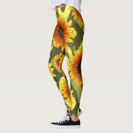 tournesol fleurs assorties long leggings adolescen (Gauche)
