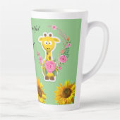 Tournesol Floral Giraffe Latte Mug (Droite)