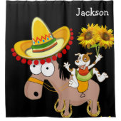 Tournesol Floral Horse Douche rideau (Devant)