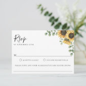 Tournesol Floral Mariage Allergie alimentaire RSVP (Debout devant)