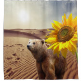 Tournesol Floral Ours Douche rideau (Devant)
