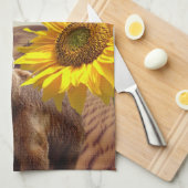 Tournesol Floral Ours Serviette de cuisine (Quart Plié)