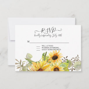 Tournesol Floral Russe Aquarelle Wreath RSVP