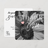 Tournesol Force Cartes de remerciements (Devant / Derrière)