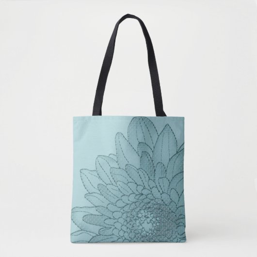 Tournesol - grand sac fourre-tout turquoise au (Devant)