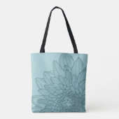 Tournesol - grand sac fourre-tout turquoise au (Dos)